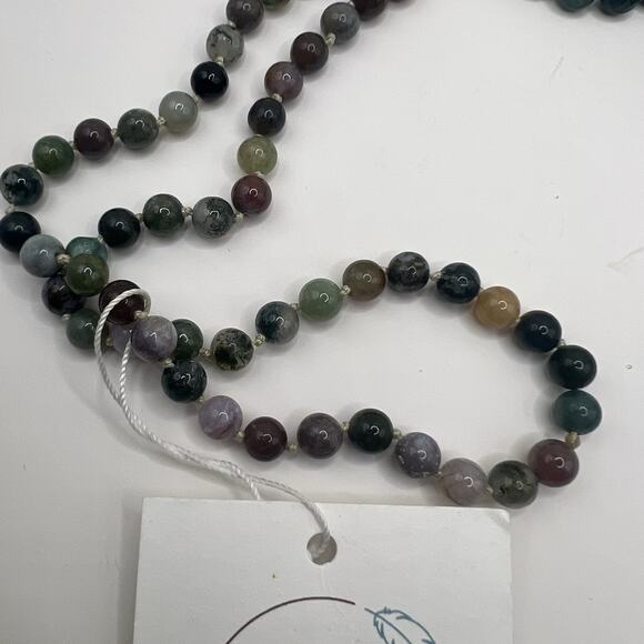 Gold Rutilated Quartz Mala Bead Healing Energy Necklace With Tassel - Picture 7 of 7